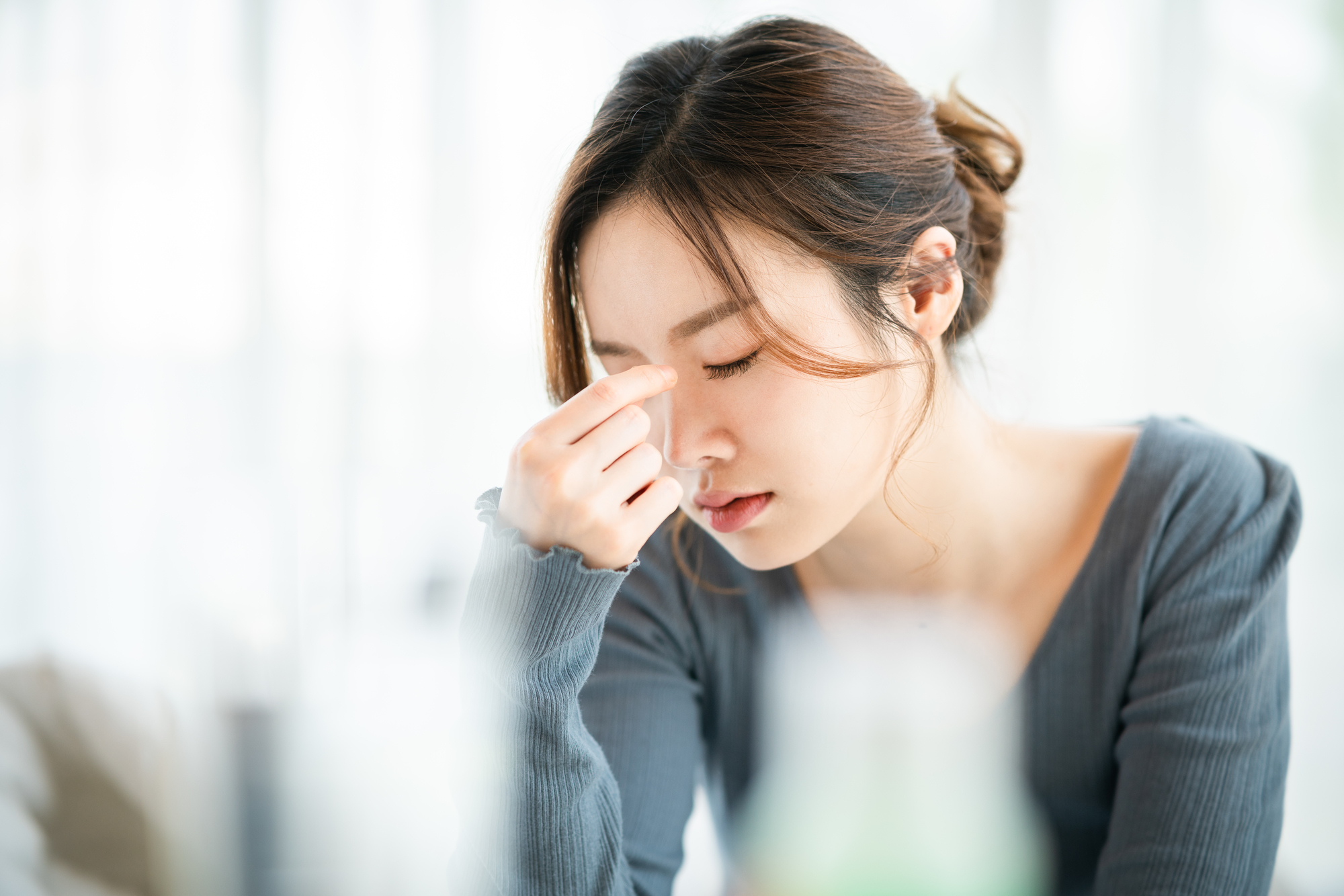 体調を崩しているイメージ